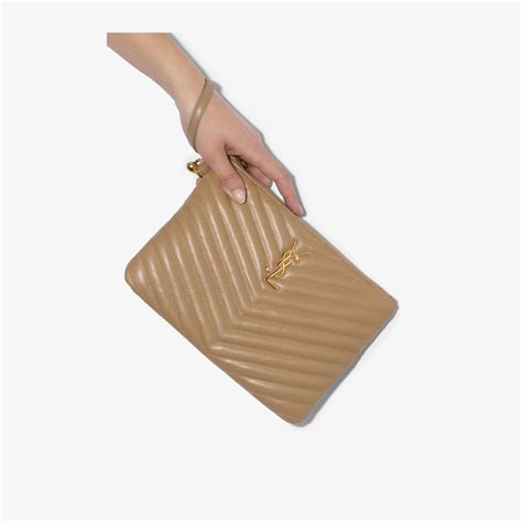 beige ysl clutch replica|YSL monogram clutch.